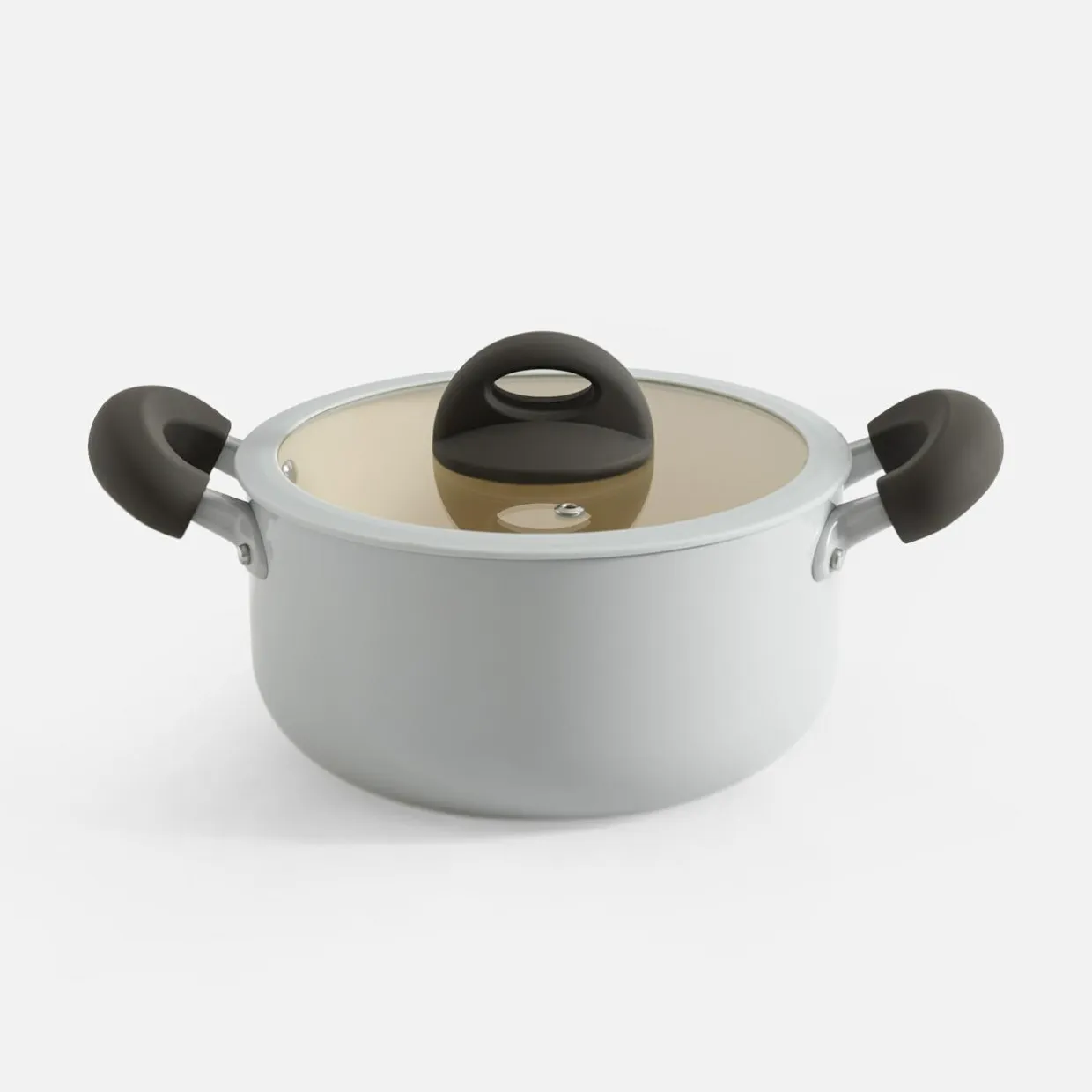 Garnek na indukcję kremowy URBAN 4,4 l