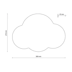 Kinkiet do pokoju dziecięcego niebieski CLOUD