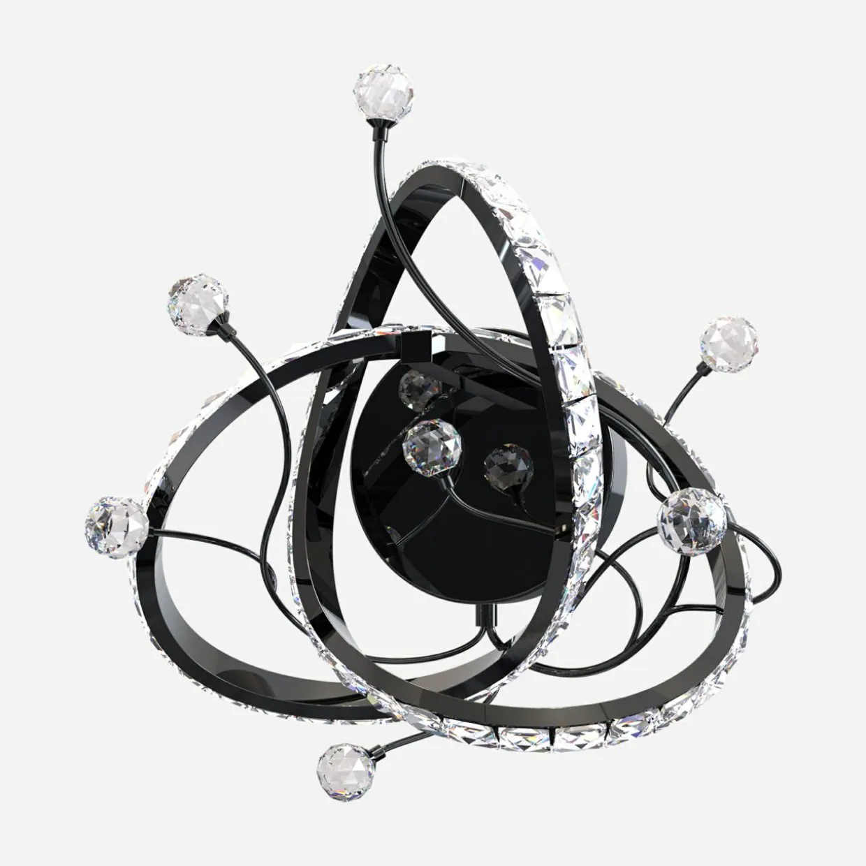 Kinkiet LED czarny chrom MAIA z pilotem