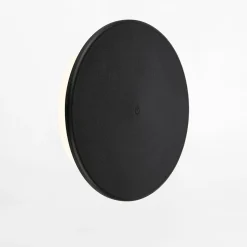 Kinkiet LED okrągły czarny MELUNA fi 25 cm