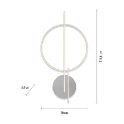 Kinkiet LED RGB Wi-Fi stalowy Q-ARKOA z pilotem