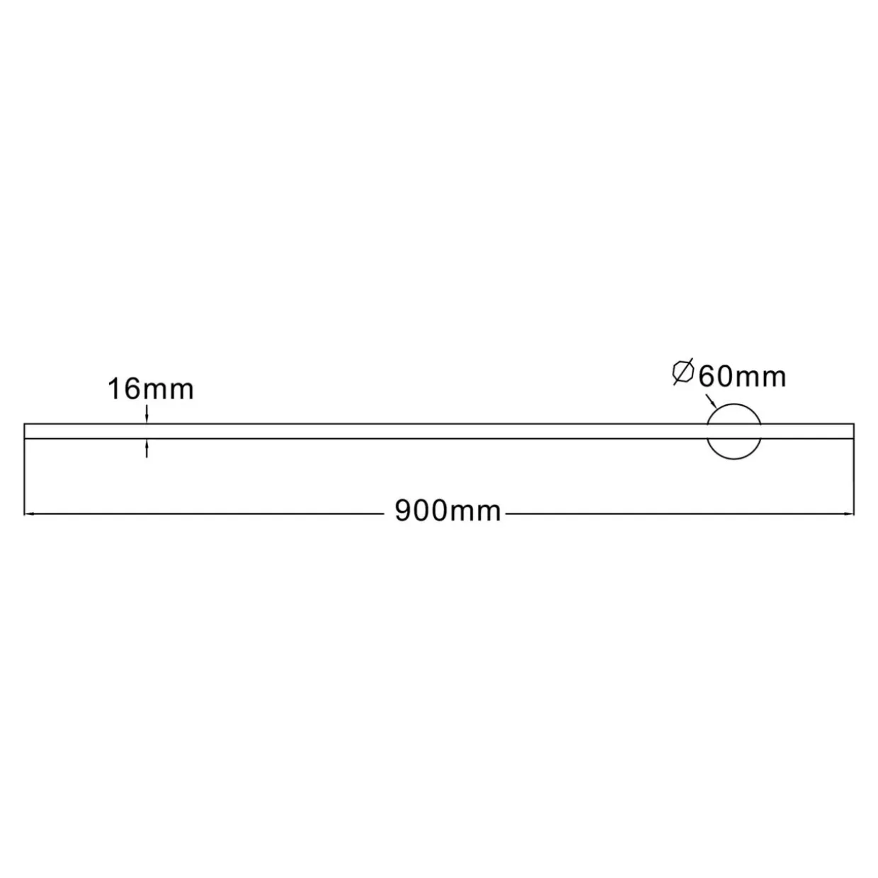 Kinkiet LED 12W złoty TROY 90 cm