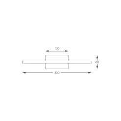 Kinkiet LED złoty ARBI 30 cm