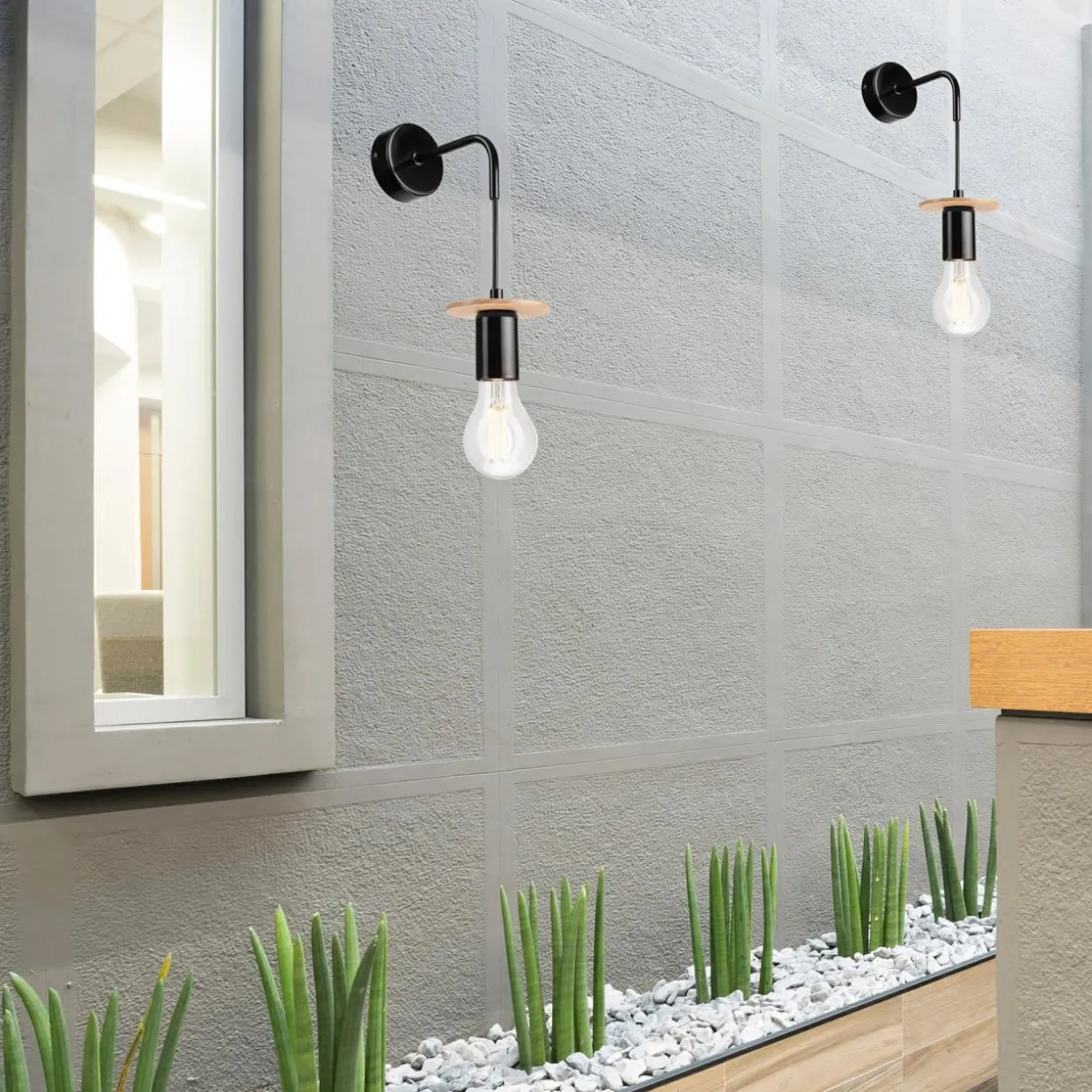 Kinkiet loft czarny ANGELINA