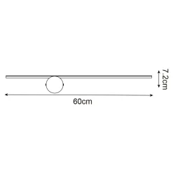 Kinkiet minimalistyczny czarny FAD LED