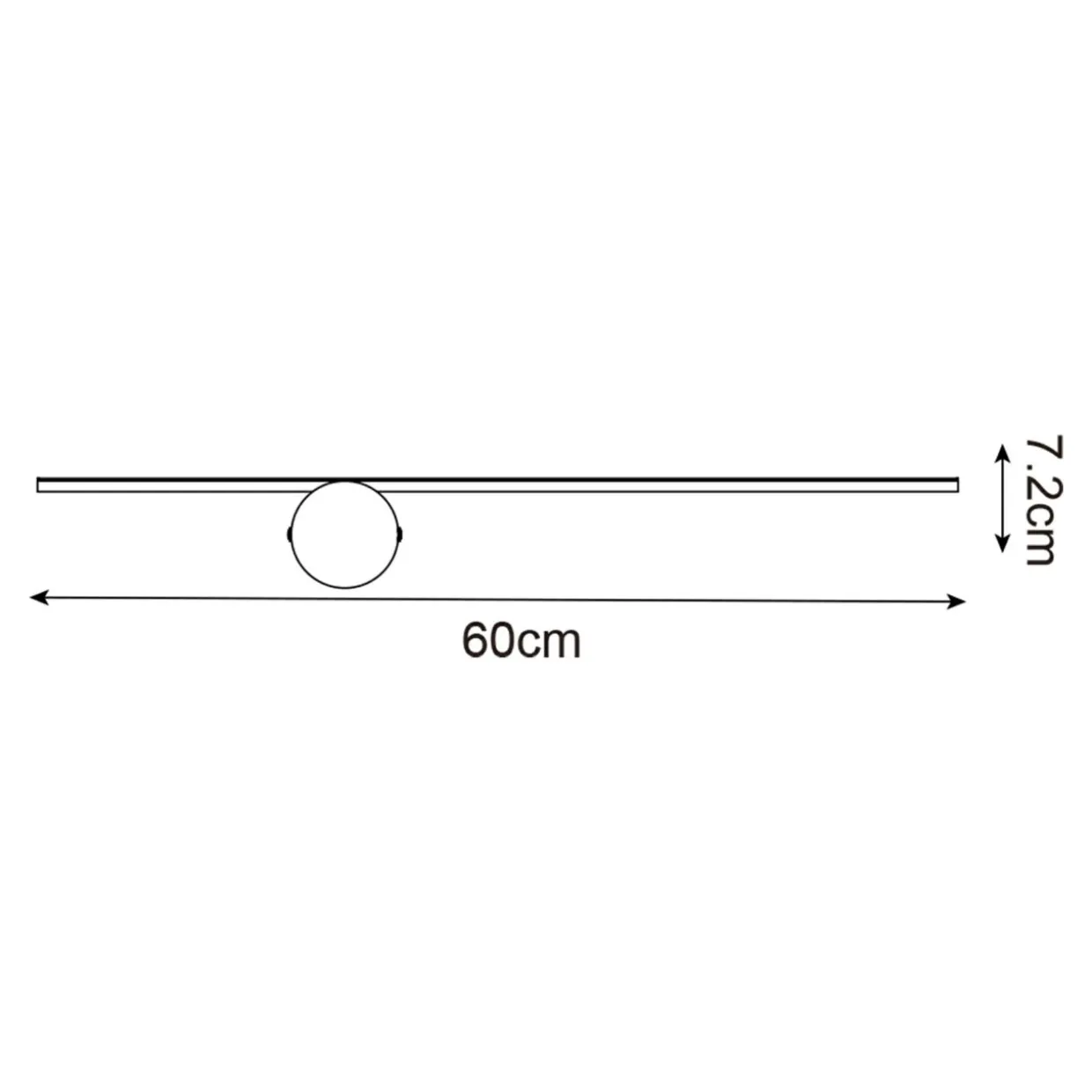 Kinkiet minimalistyczny czarny FAD LED