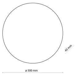 Kinkiet minimalistyczny okrągły biały LUNA NEW 30 cm