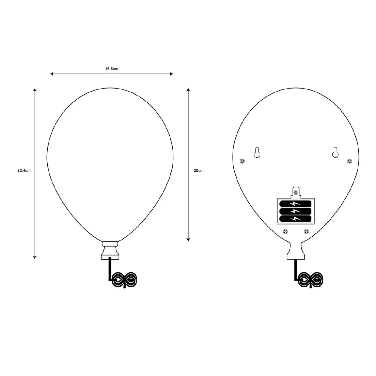 Kinkiet na baterie różowy BALLOON
