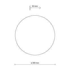 Kinkiet okrągły jasne drewno LUNA WOOD 30 cm
