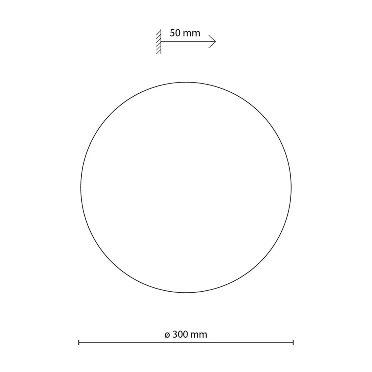 Kinkiet okrągły jasne drewno LUNA WOOD 30 cm