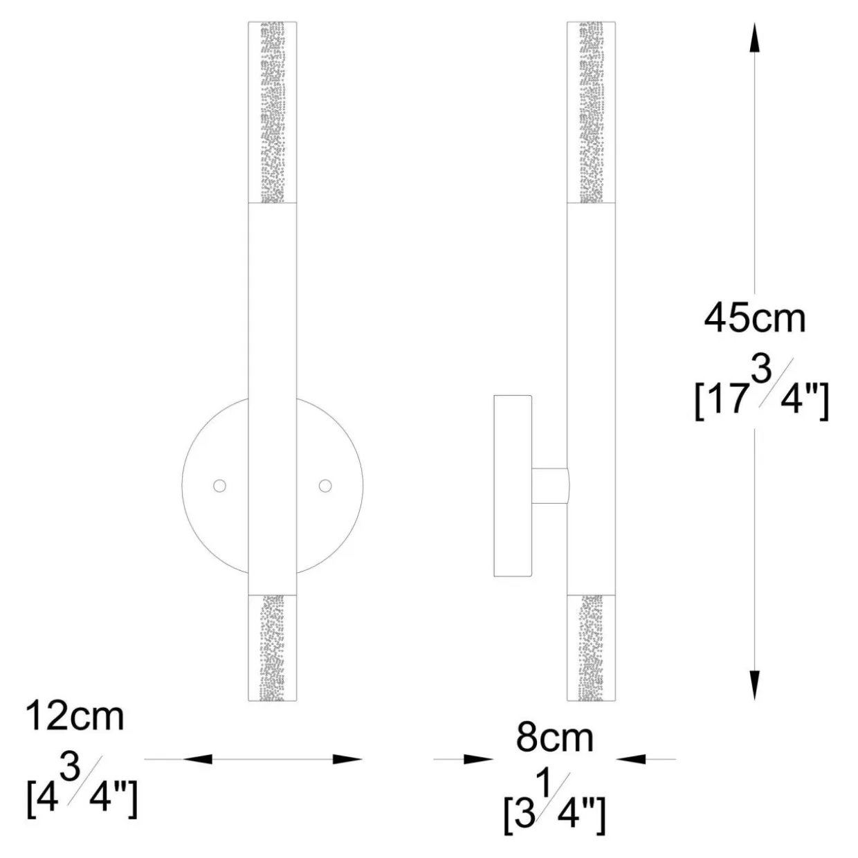 Kinkiet ONE LED W0461-02E-P7P7 czarny mat