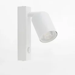 Kinkiet spot z włącznikiem biały TOP