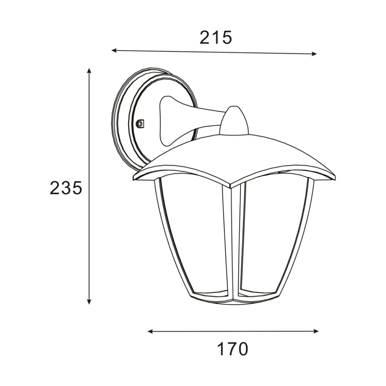 Kinkiet zewnętrzny LANTERN ip44 czarny