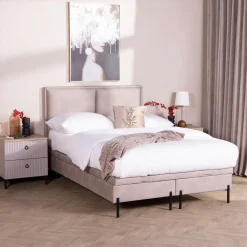 Łóżko beżowe DONNA DUO SOFT 140 cm