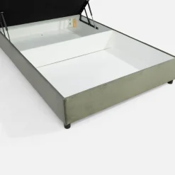 Łóżko kontynentalne zielone LAURITA 120x200