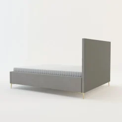 Łóżko welurowe tapicerowane z pojemnikiem PINO 160x200 cm