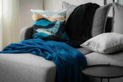 Koc granatowy CORAL 130x160 cm