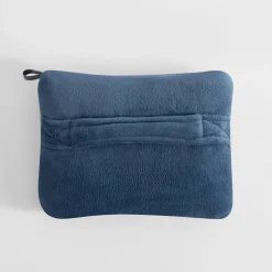 Koc podróżny 2w1, niebieski, TRAVEL BLANKET, 130x160 cm