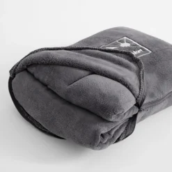 Koc podróżny 2w1, szary TRAVEL BLANKET 130x160 cm
