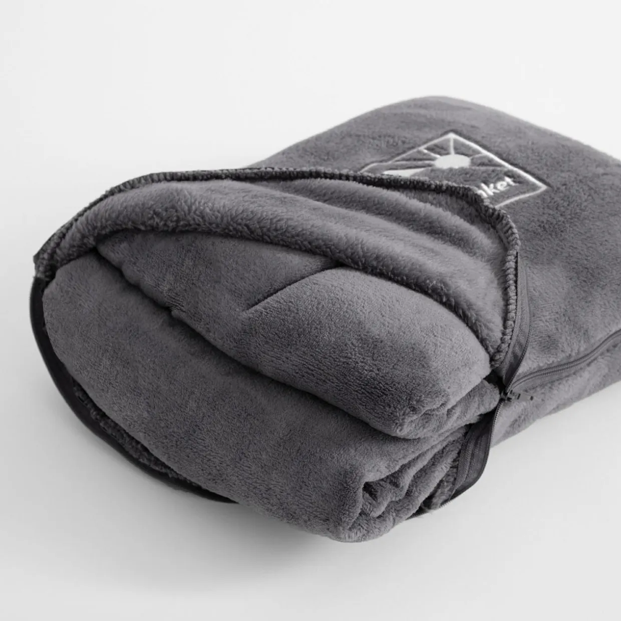 Koc podróżny 2w1, szary TRAVEL BLANKET 130x160 cm