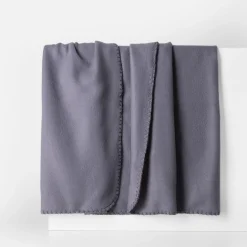 Koc polarowy szary PRIMA 120x150 cm