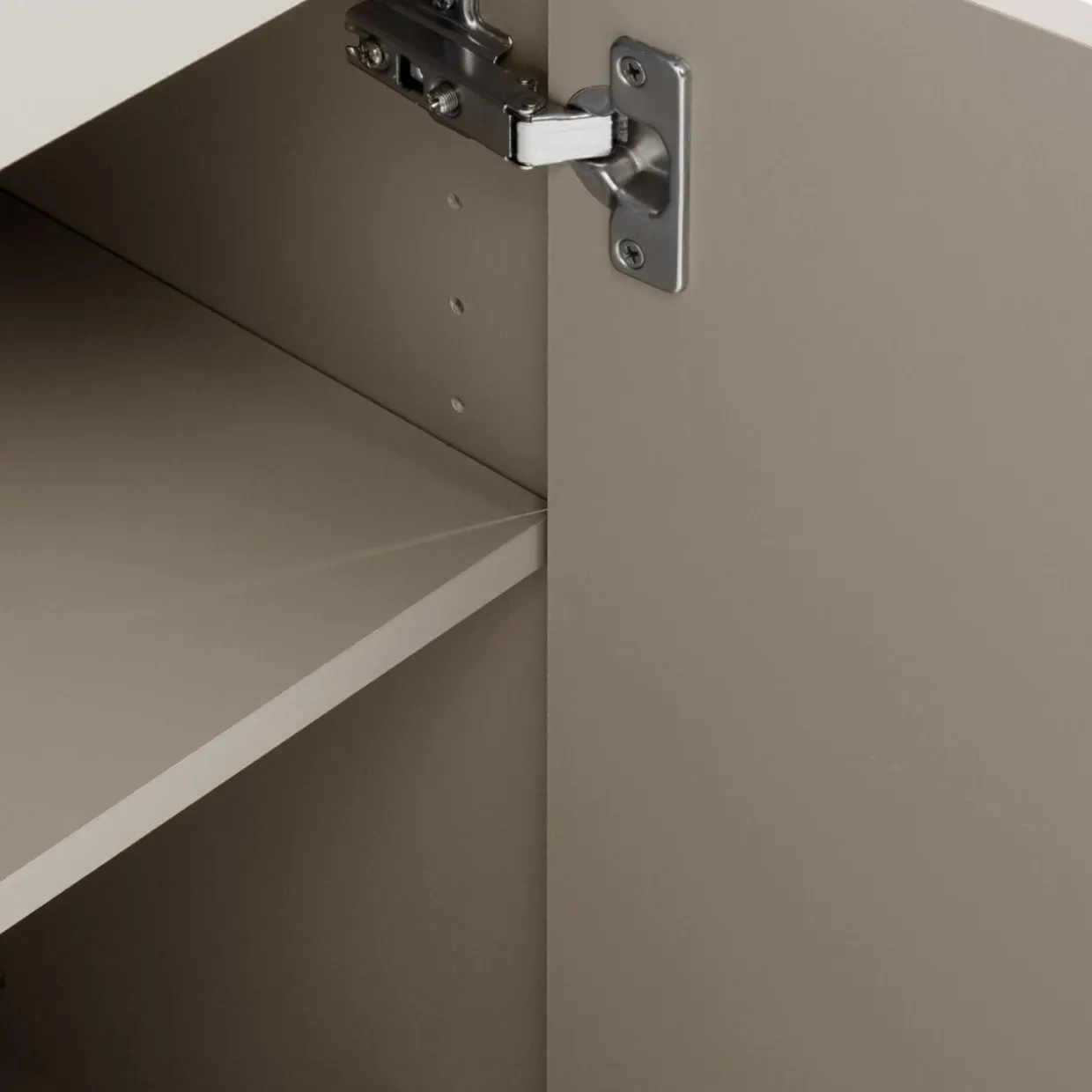 Komoda 2- drzwiowa z szufladą GANYMEDE jasny beż