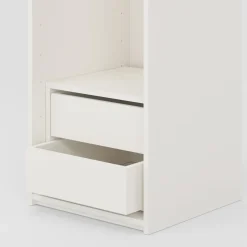 Komoda biała do szafy z 2 szufladami 100 cm ADBOX S
