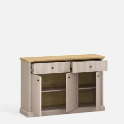 Komoda do salonu IDELLO taupe dąb kamienny