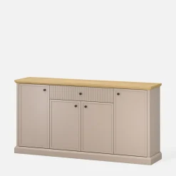 Komoda 4-drzwiowa IDELLO taupe dąb kamienny