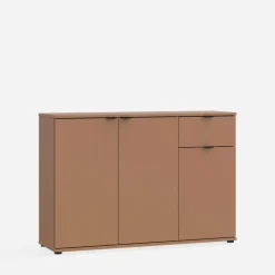 Komoda 3-drzwiowa z szufladą GANYMEDE terracotta