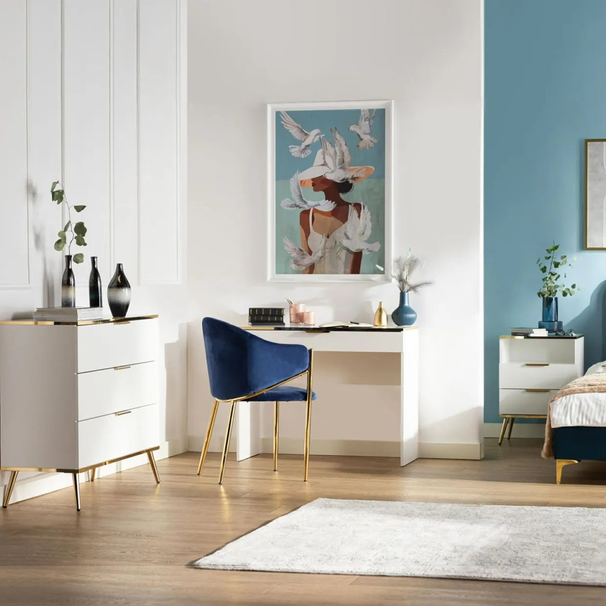 Komoda glamour z szufladami VITERBO