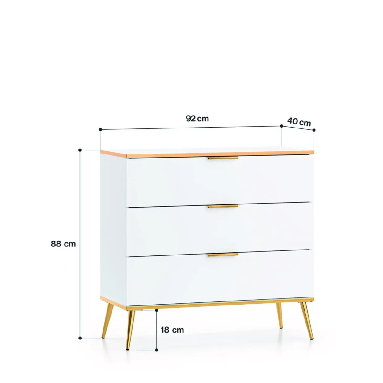 Komoda glamour z szufladami VITERBO