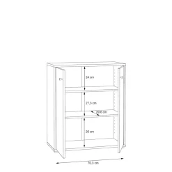 Komoda TEMPRA 2 niska 2D dąb artisan