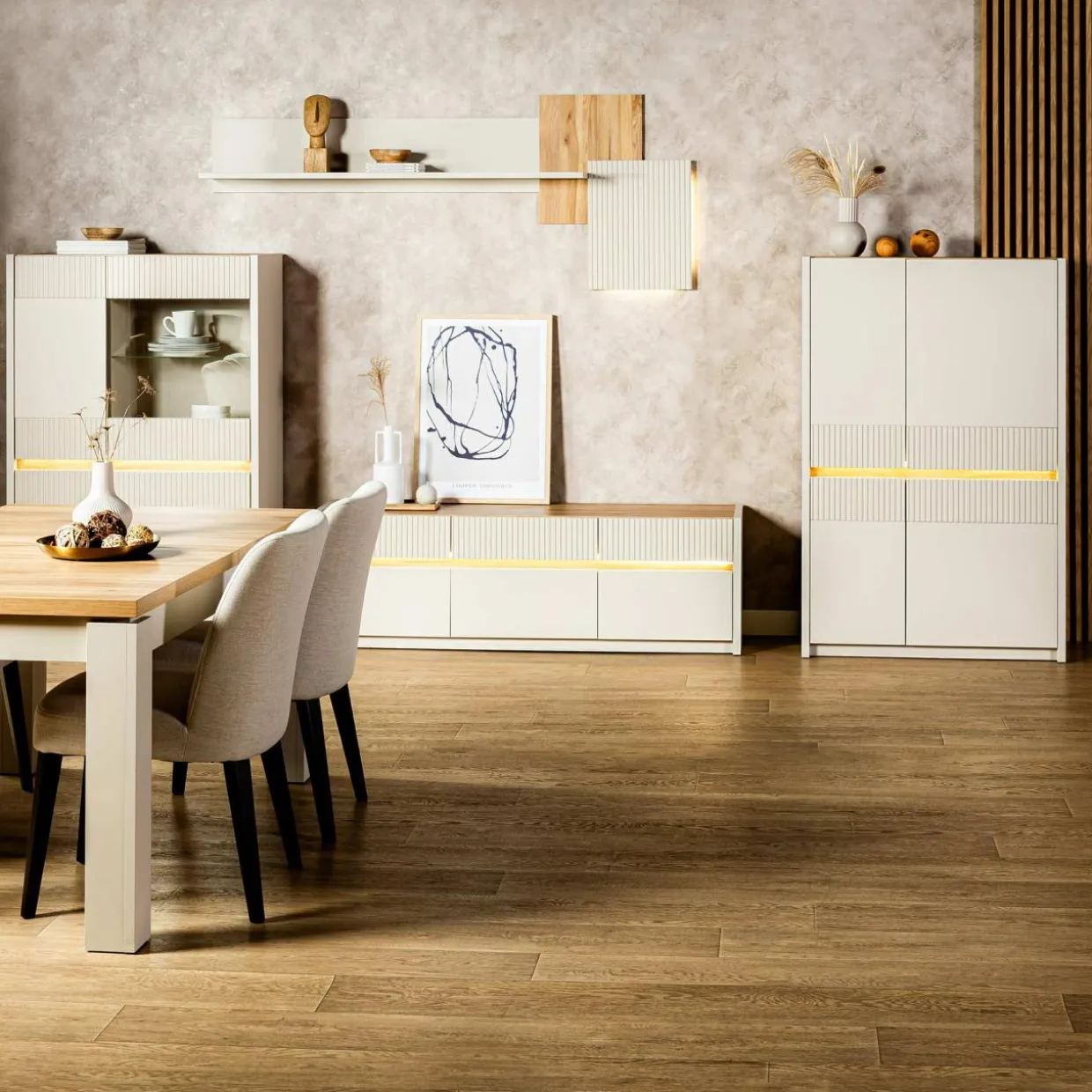 Komoda z oświetleniem OAK SQUERE 95,3 cm