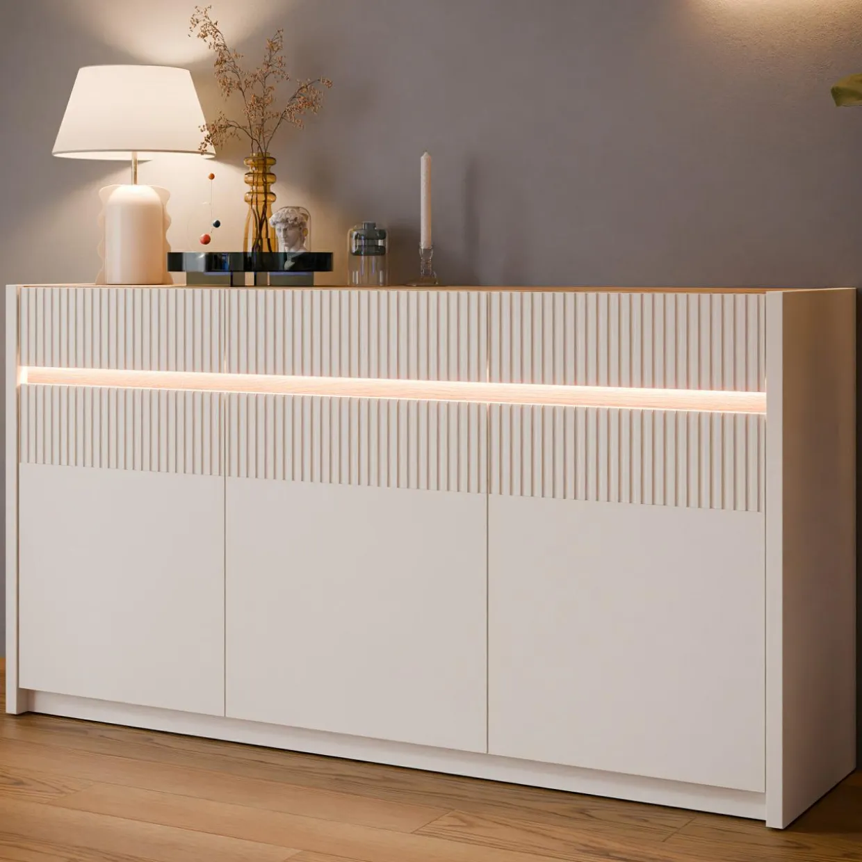 Komoda z oświetleniem OAK SQUERE 160 cm