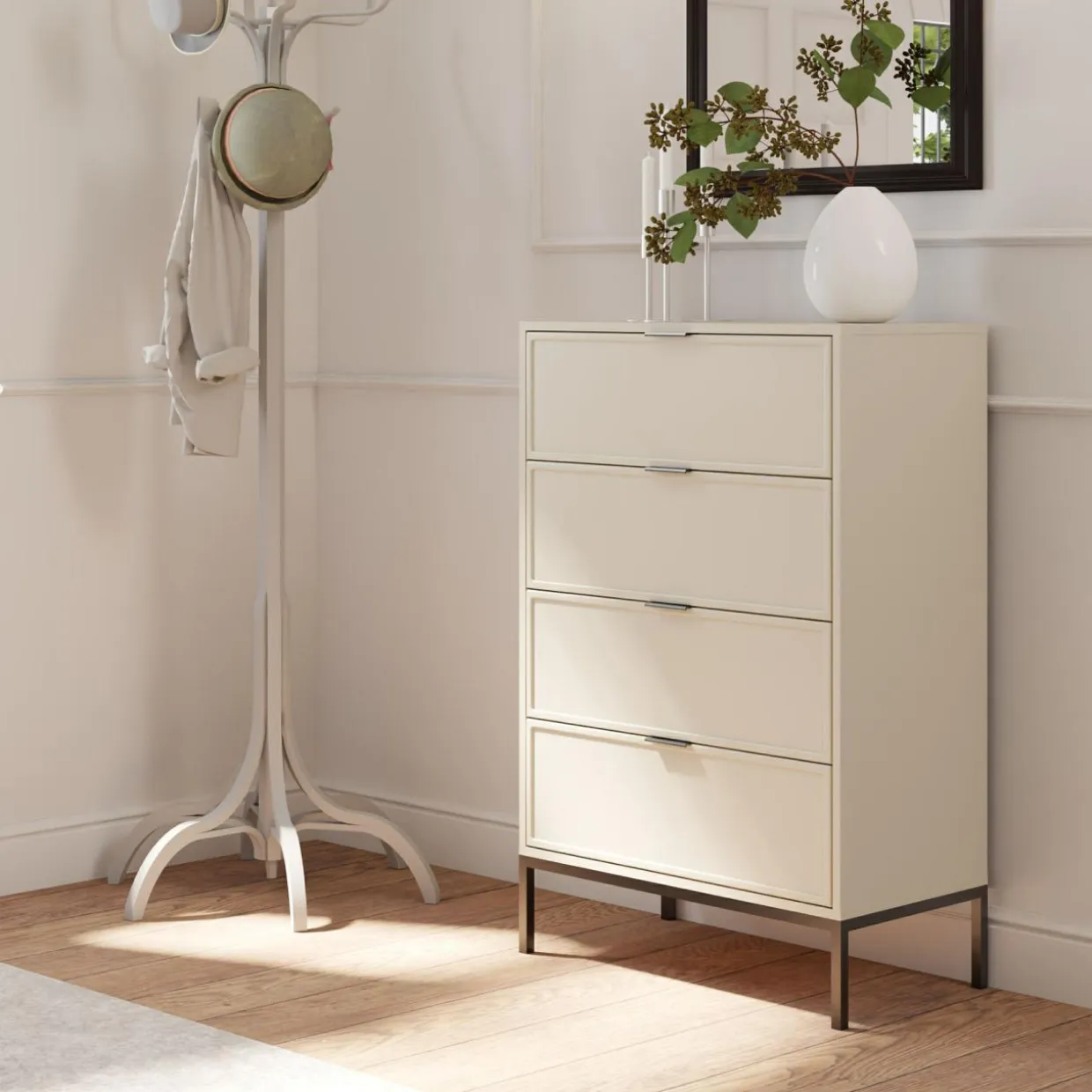Komoda z szufladami kaszmirowa CARMEN