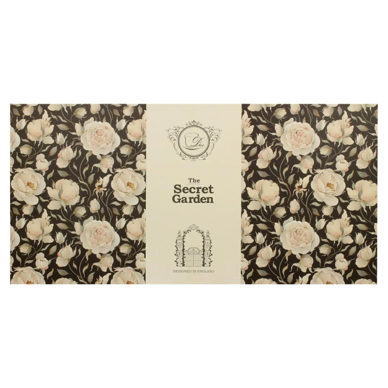 Komplet 6 filiżanek ze spodkami ROYAL ENGLISH ROSES BLACK 250 ml