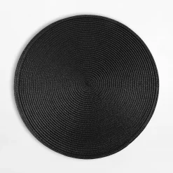 Komplet 2 podkładek stołowych czarne 38 cm