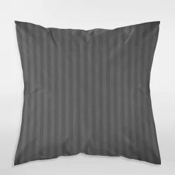 Komplet 2 poszewek z adamaszku ciemnoszare PURE 40x40 cm