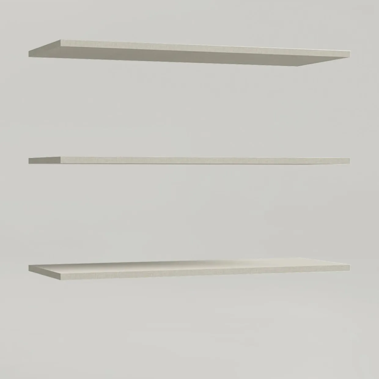 Komplet 3 szarych półek 107,8 cm