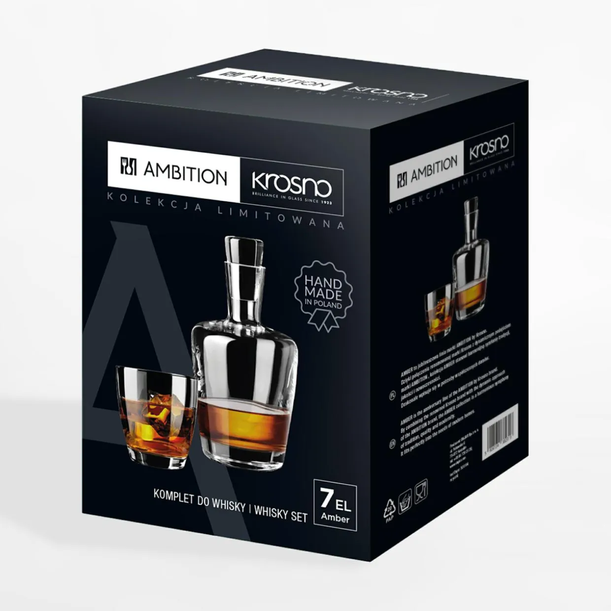 Komplet do whisky AMBER, 7 elementów