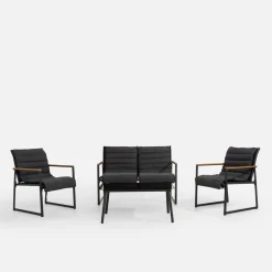 Komplet ogrodowy sofa, 2 fotele i stolik SOMEL