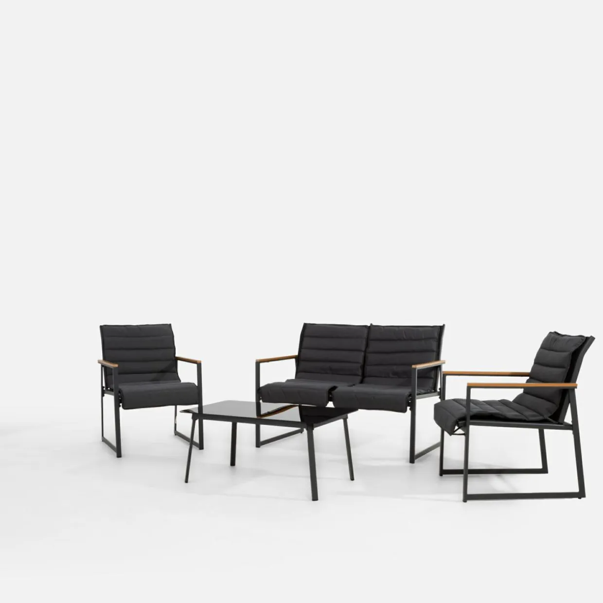 Komplet ogrodowy sofa, 2 fotele i stolik SOMEL