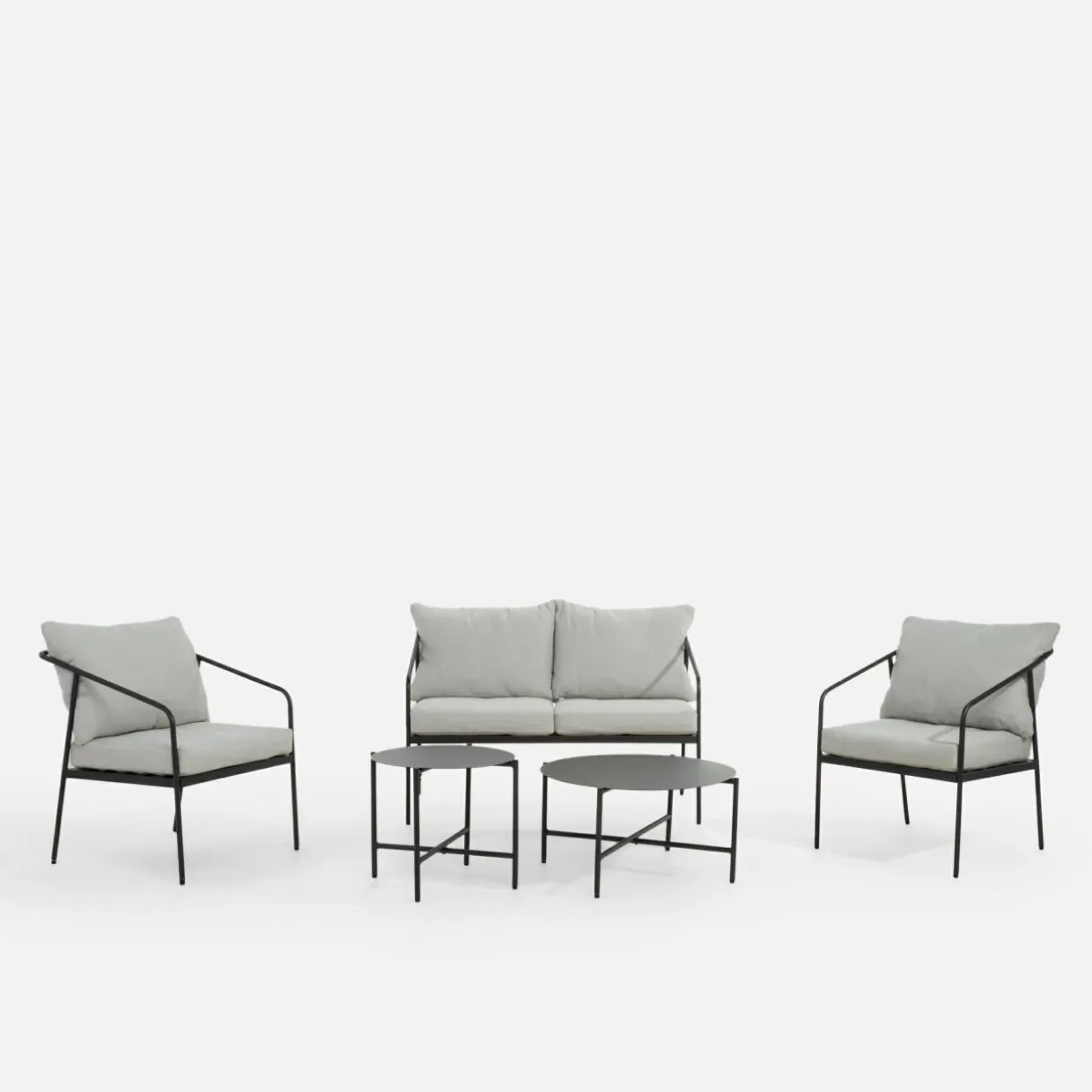 Komplet ogrodowy sofa, 2 fotele i 2 stoliki SURRI