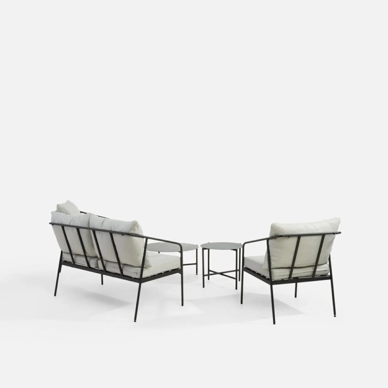 Komplet ogrodowy sofa, 2 fotele i 2 stoliki SURRI