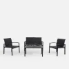 Komplet ogrodowy sofa, 2 fotele i stolik STIKKI