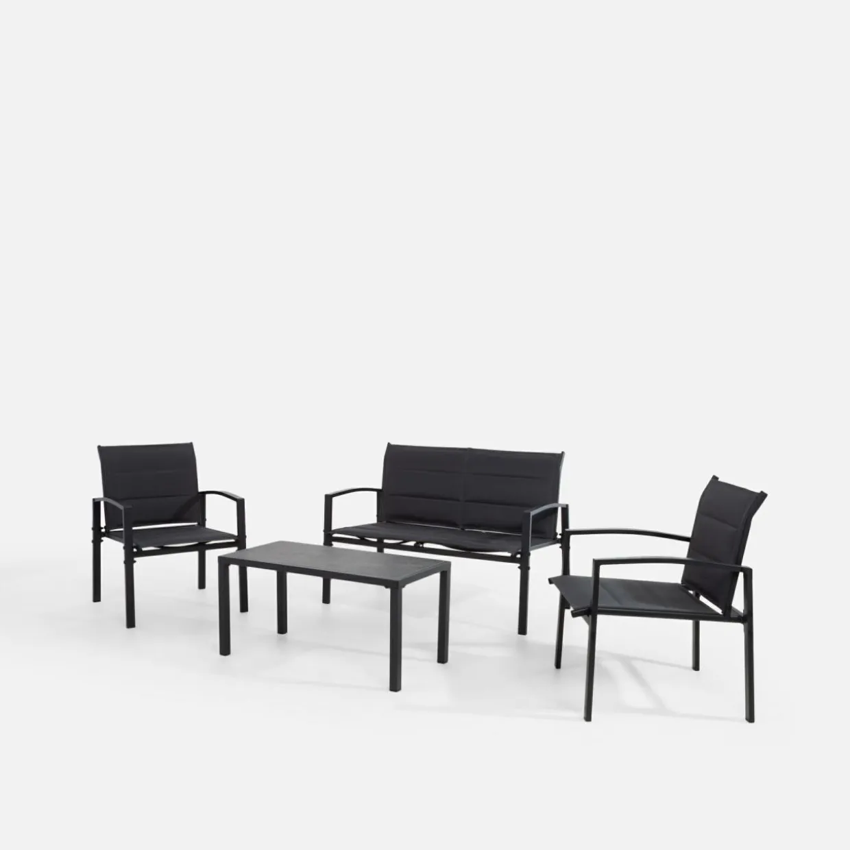 Komplet ogrodowy sofa, 2 fotele i stolik STIKKI