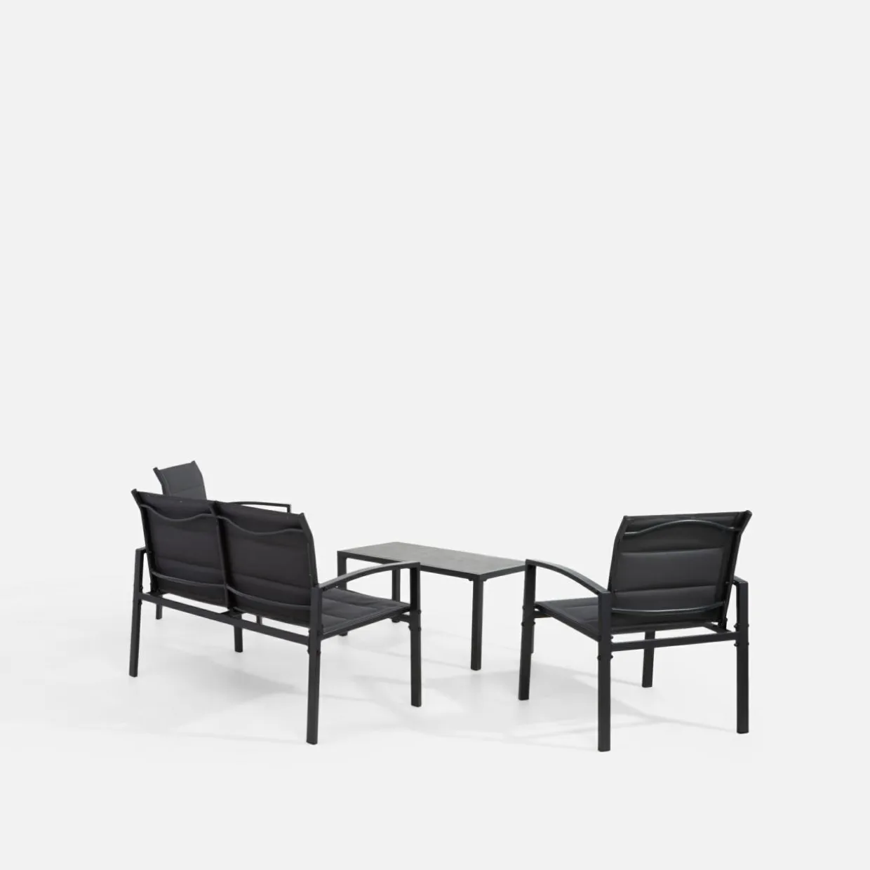Komplet ogrodowy sofa, 2 fotele i stolik STIKKI