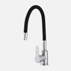 Komplet zlewozmywak granitowy czarny ALVEUS SHOT 59X44 z baterią elastyczną