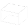 Korpus nadstawny QUBIK 60x38,5 grafitowy
